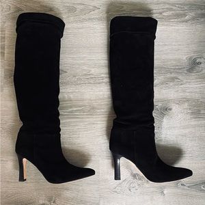 Manolo Blahnik Black Suede Boots
